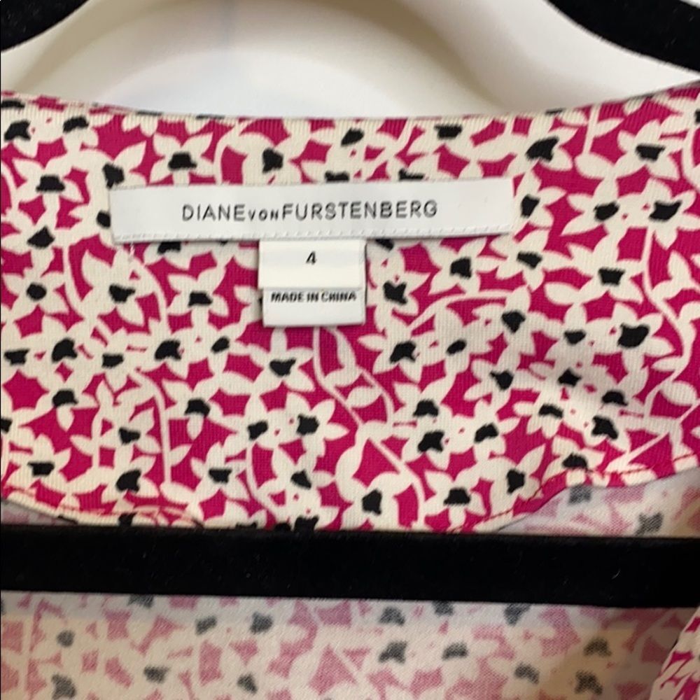 Diane von Furstenberg Reina Daisy Jersey Dress Size 4 - Picture 7 of 8